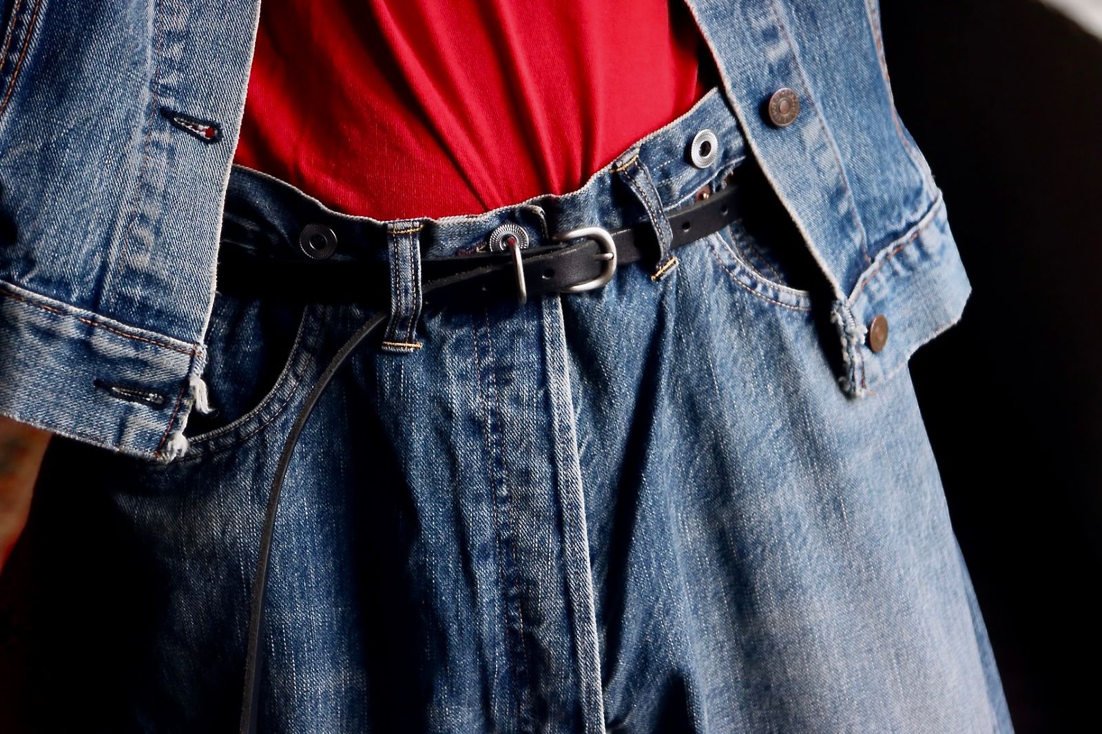 A.PRESSE No.22 Washed Wide Denim Pantsスタイル36