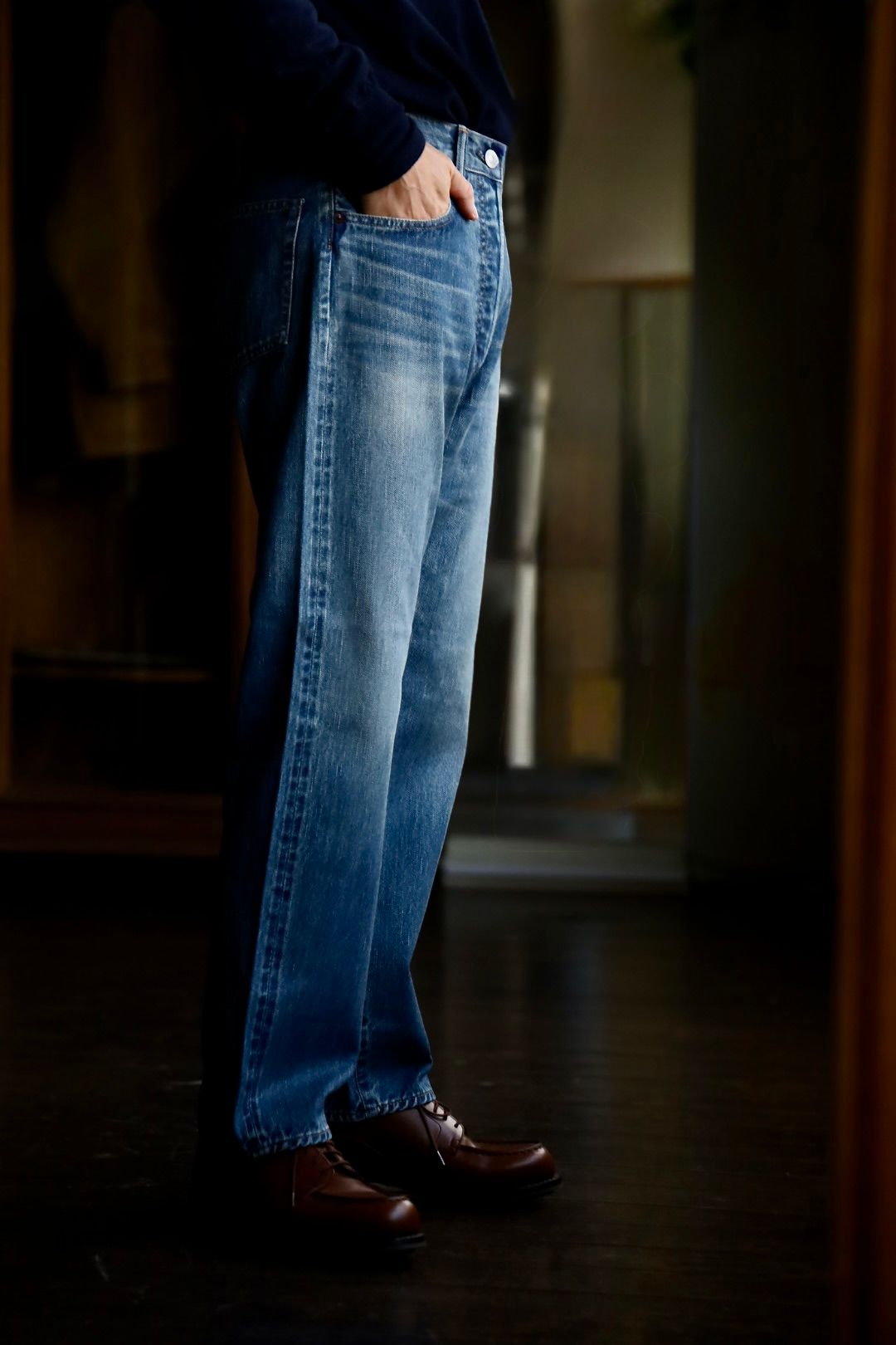 アプレッセ Washed Denim Pants E(AP-4004)BLEACH☆1月11日(土)発売！