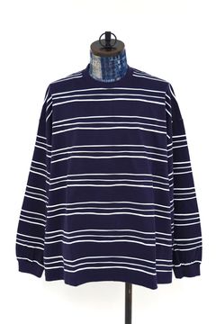 S.F.C 2026FW エスエフシー SUPER BIG LS TEE(MULTI STRIPE) (SFCFW26CS05)Navy☆9月12日(土)発売！
