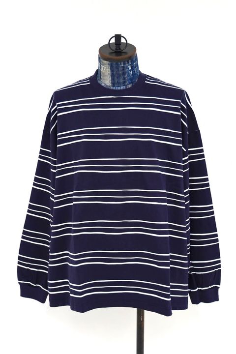S.F.C 2026FW エスエフシー SUPER BIG LS TEE(MULTI STRIPE) (SFCFW26CS05)Navy☆9月12日(土)発売！