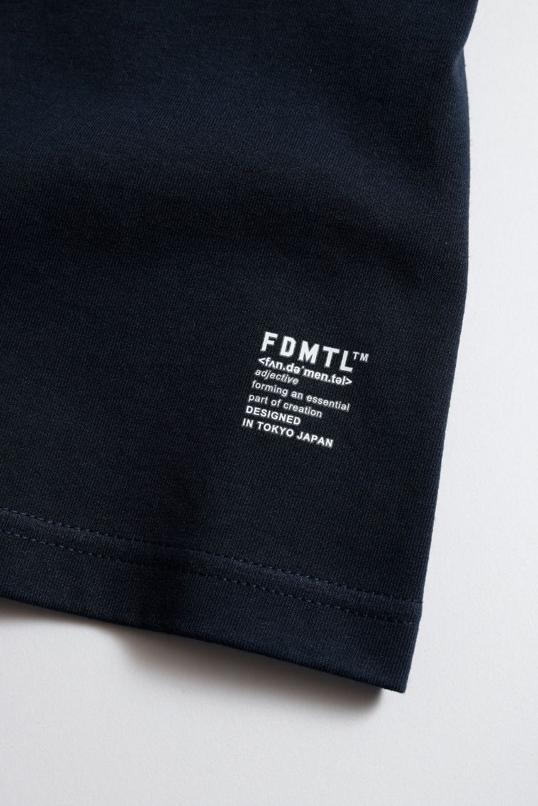 ファンダメンタル Tシャツ BORO POCKET TEE(FA25/TE12)NAVY