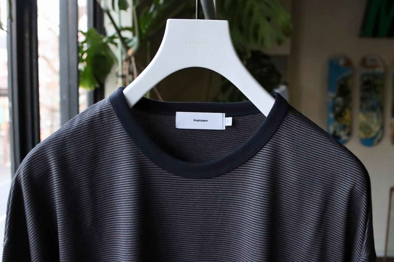 Graphpaper Narrow Border L/S Tee - トップス