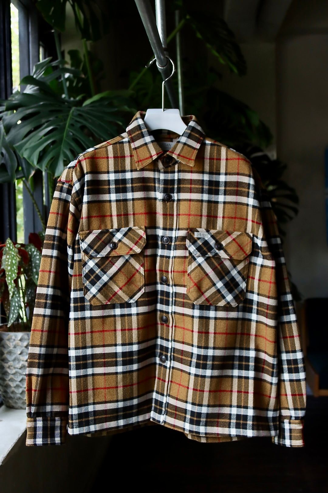 セダンオールパーパス　テックツイード　CPOシャツ　サイズL SEDAN ALL-PURPOSE - セダンオールパーパスFW23 Tech Tweed CPO