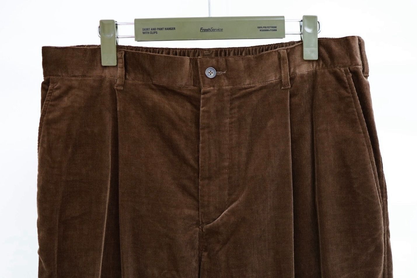 フレッシュサービス 26AW AIR CORDUROY WIDE TROUSERS(FSC263-40087)BROWN☆10月3日(土)発売！