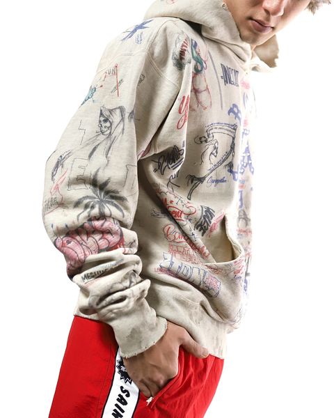 セントマイケル24SS フーディー Saint Mxxxxxx x Bornxraised LA HOODIE style 2024.2.22