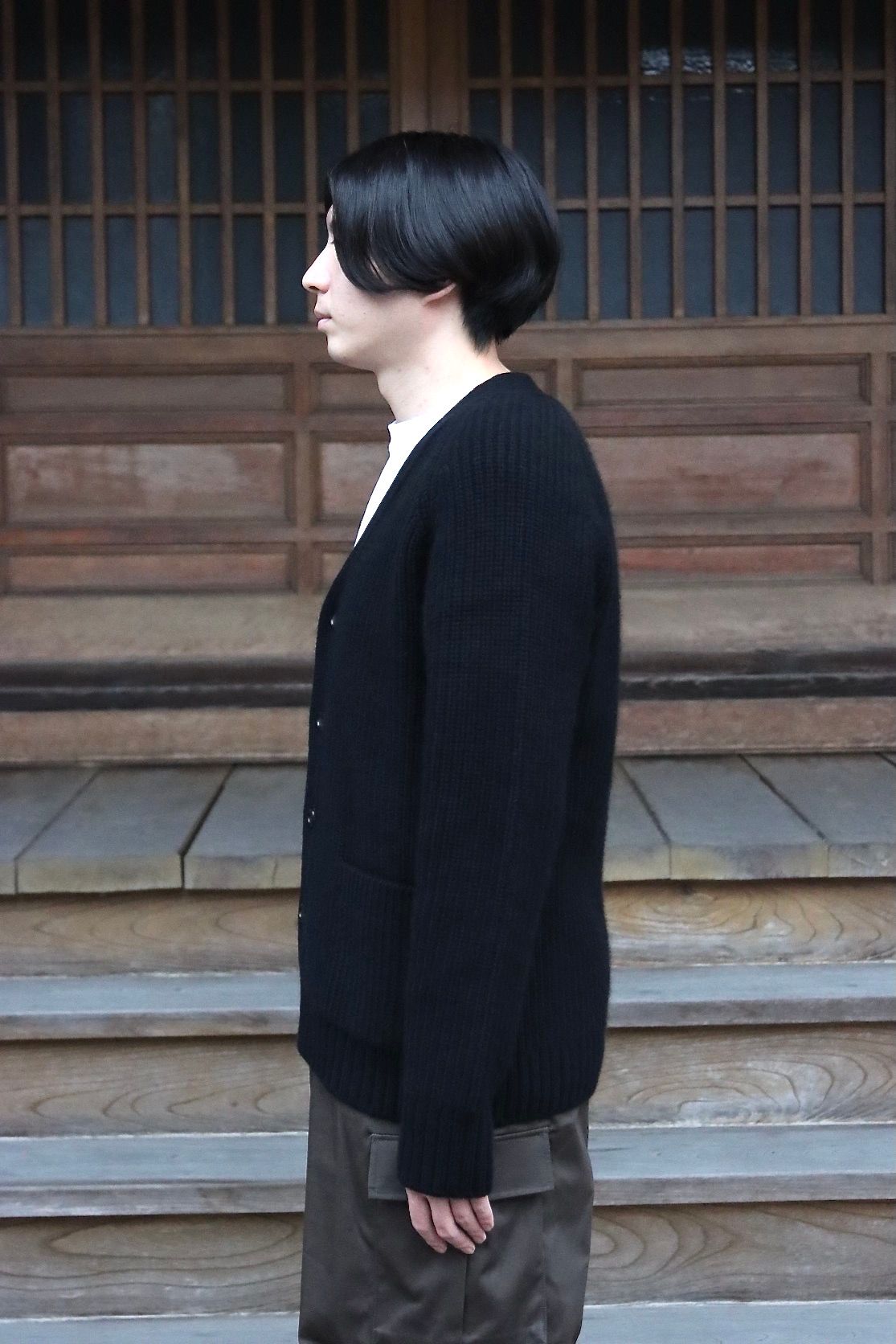 A.PRESSE Fisherman Cardigan Sweater(21AAP-03-02M)BLACK style