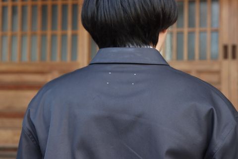 CIOTAスビンコットンギャバジンスウィングトップ"ネイビー"style.