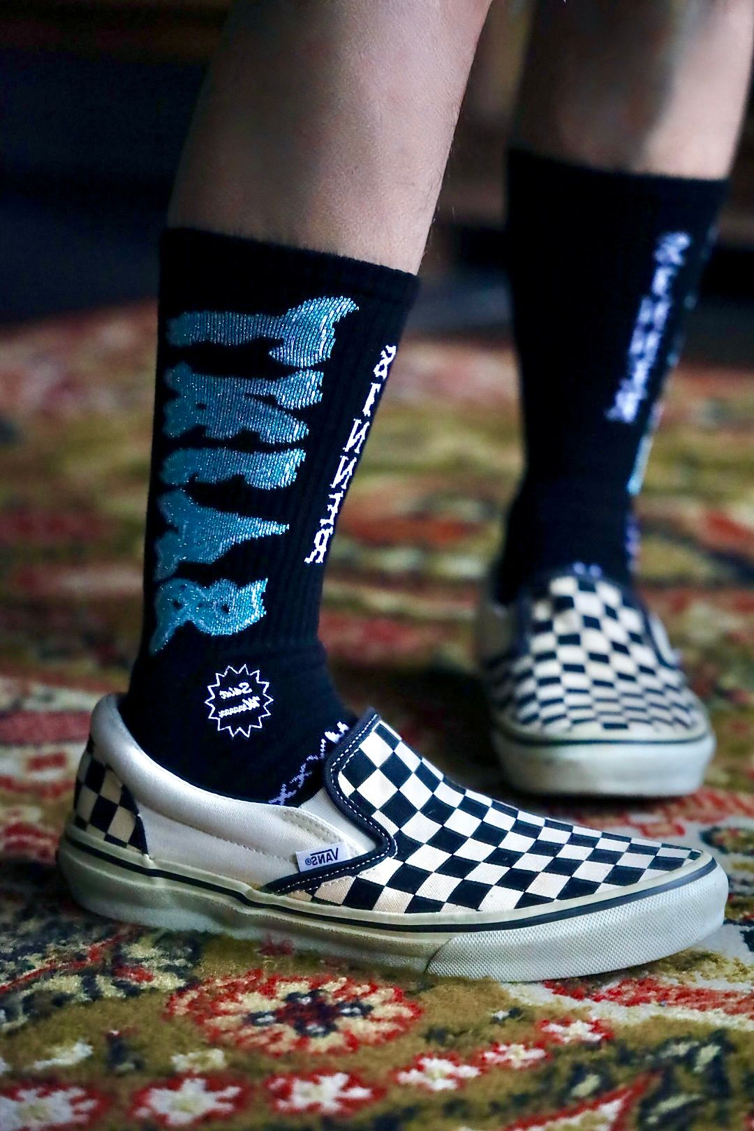 セントマイケル 26SS SAINT SOCKS(SM-MK8-0000-111)BLACK×BLUE☆4月11日(土)発売！