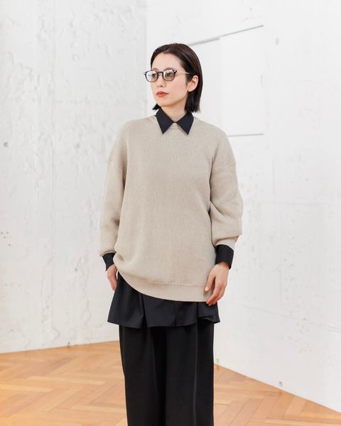 Graphpaper 25SS 新作 Linen Solotex Loose Rib Crew Neck style.2025.3.2