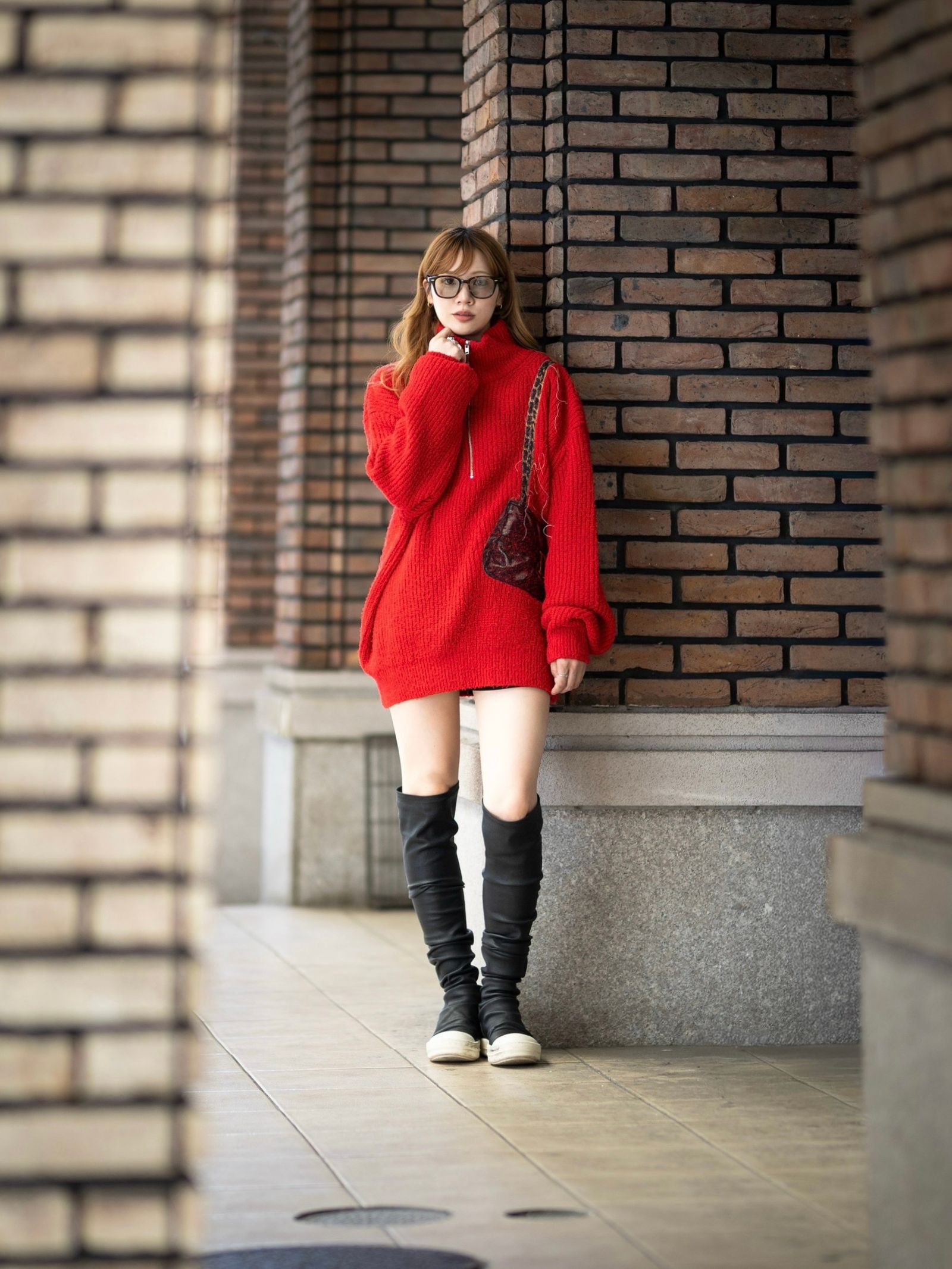 doublet 26FW TROMPE L’OEIL EMBROIDERY HALF ZIP KNIT  style.2026.8.14