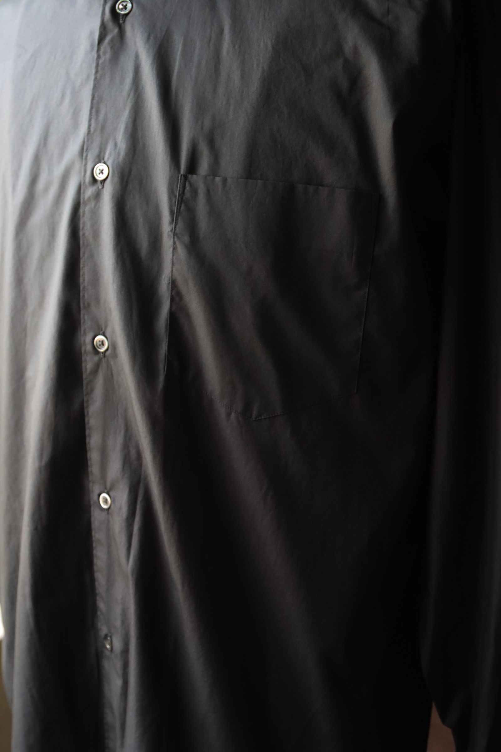 グラフペーパーシャツ Broad Regular Collar Shirt (GM253-50005B)BLACK