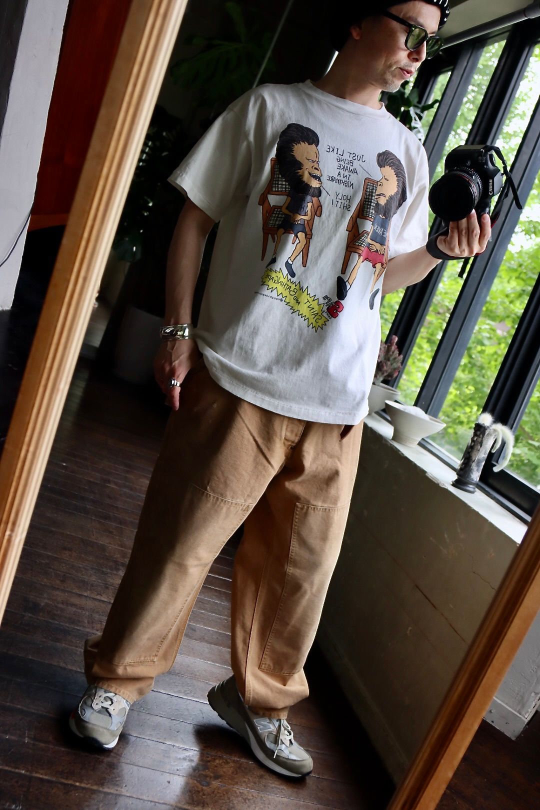 セントマイケル 23SS エイプコラボTシャツAP SS TEE HVN ＆ HELL(SM-S23-0000-110) WHITE★6月27日再販！  - M