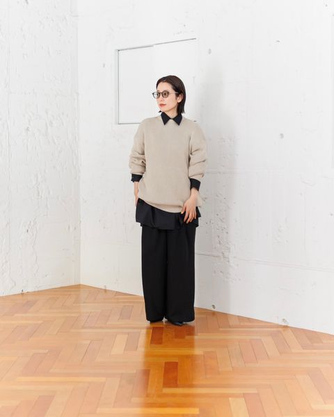 Graphpaper 25SS 新作 Linen Solotex Loose Rib Crew Neck style.2025.3.2