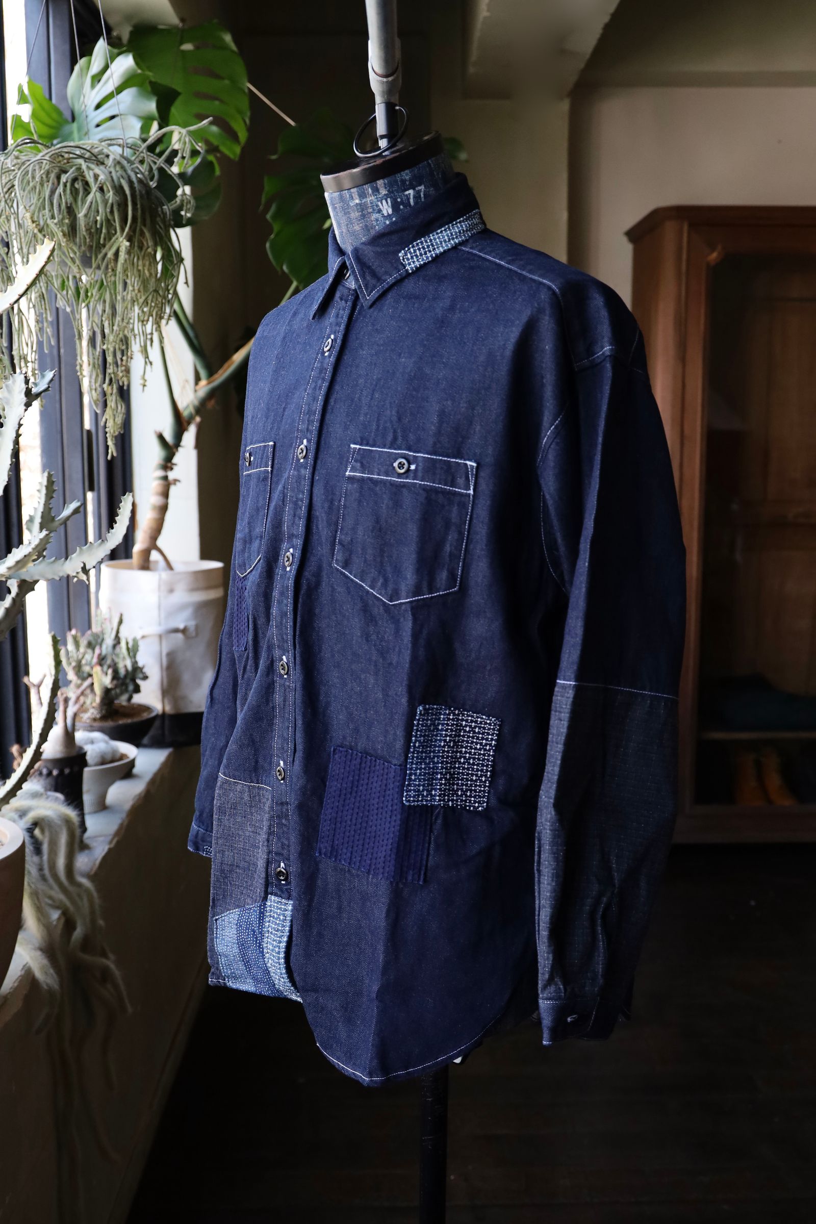 ファンダメンタル デニムシャツ<WOMENS FIT> DENIM SHIRT RINSE(FA25/SH11WR)INDIGO