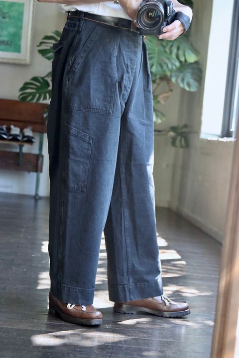 アプレッセ22FW USAF Hemmed Bottoms"BLACK"スタイル