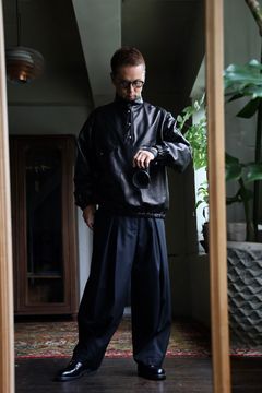 A.PRESSE 2026 STYLE2 Leather Pullover Snap Shirtsスタイル