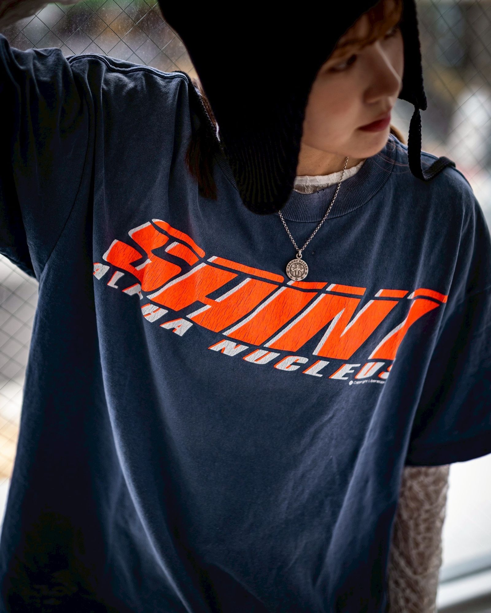 セントマイケル Tシャツ SAINT ALPHA SS TEE(SM-HR1-0000-026)NAVY
