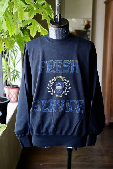 フレッシュサービス LIGHT OZ CREW NECK SWEAT "COLLEGE"(FSC253-70017)NAVY★8月16日(土)発売！