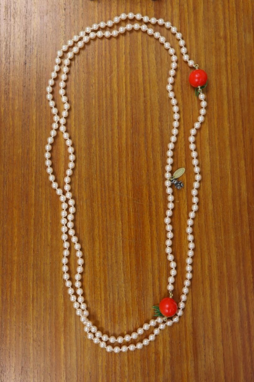 doublet ダブレット26SS FOOD SAMPLE PEARL NECKLACE (26SS83AC43) TOMATO★1月17日(土)11:00発売！