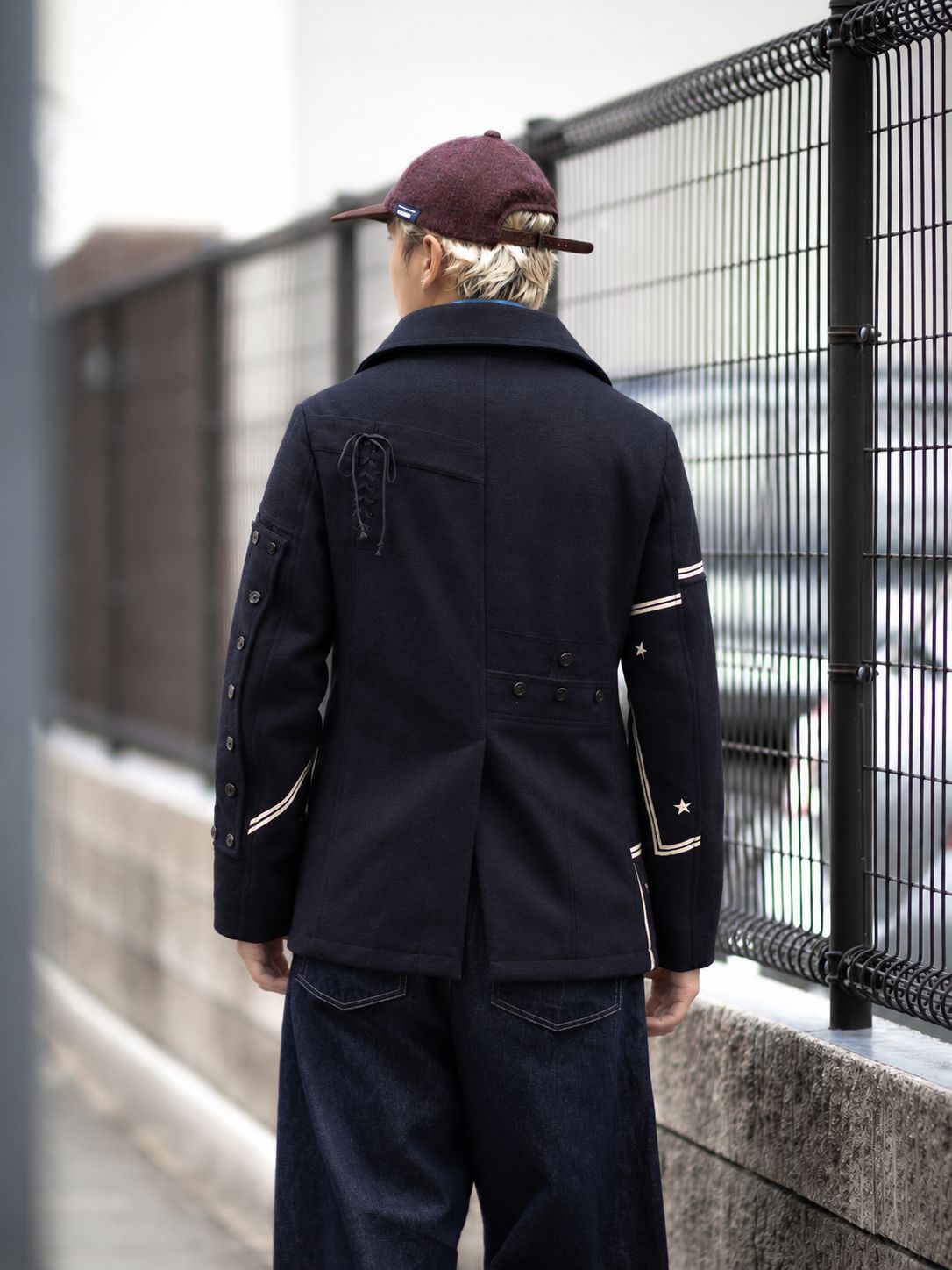 JUNYA WATANABE MAN ウールナイロンメルトン NEEDLES Wネーム Pコート  10月2日(金)新作発売！