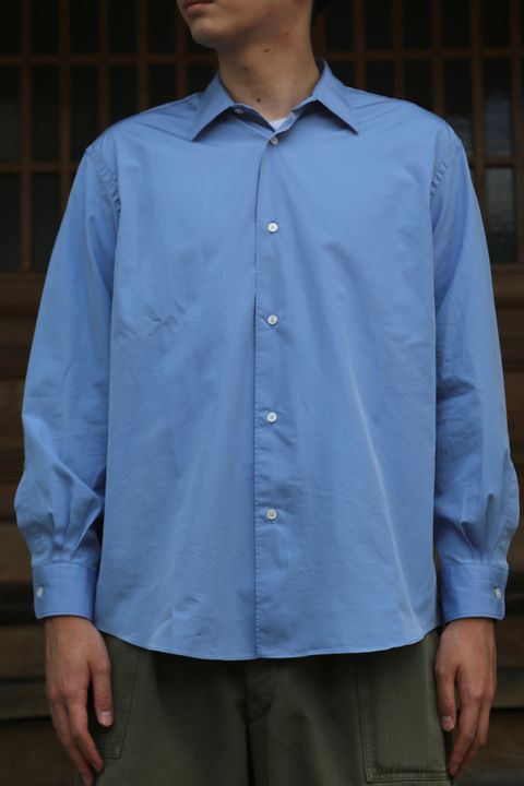 A.PRESSE Regular Collar Shirt"SAX"style.2021.7.23.