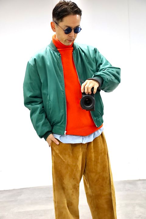 A.PRESSE 2026 STYLE1 Vintage Silk Viscose Tour Jacket"GREEN"スタイル