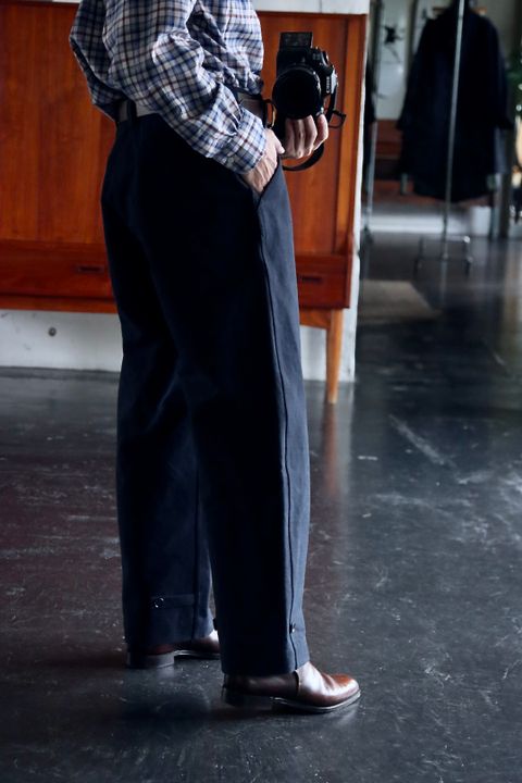 アプレッセ22FW Motorcycle Trousers"NAVY"スタイル