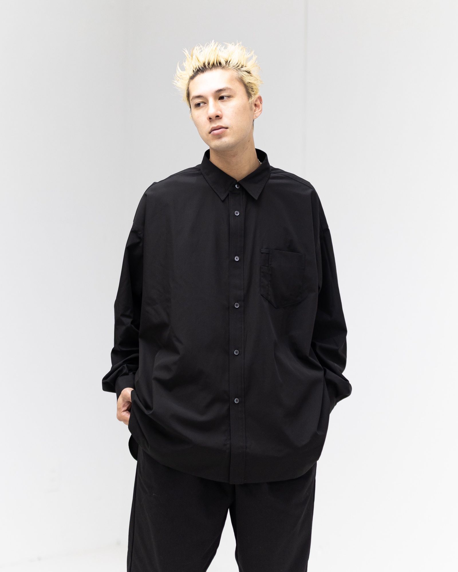 フレッシュサービス FDS SERVICE WORK REGULAR COLLAR SHIRT (FDS254-50099)BLACK