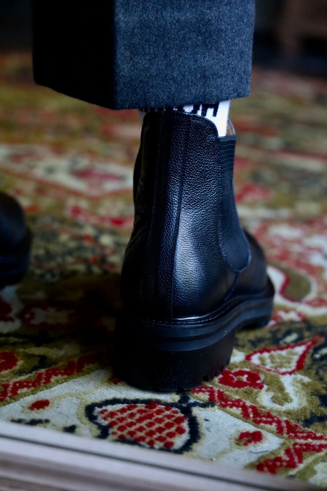 FOOTWORKSフットワークス サイドゴアブーツ Side Gore Boots in Grain Leather(F03-0001_M)BLACK☆新作発売！