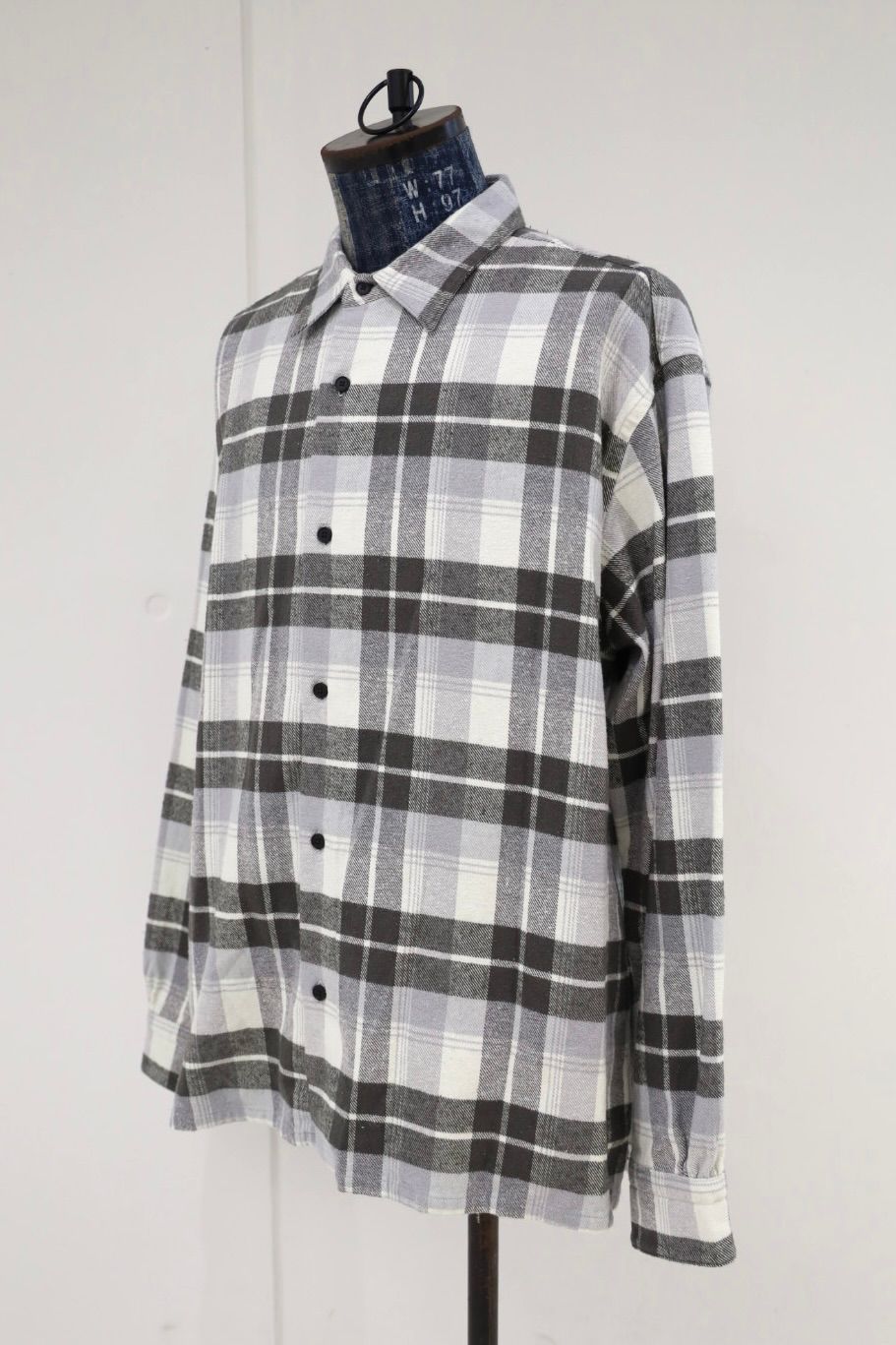 アプレッセ 2026 STYLE2 Vintage Cotton Silk Nep Twill Check Shirts(26AAP-02-09)GRAY☆8月22日(土)発売！