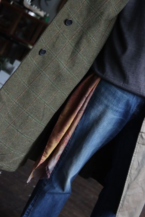 アプレッセ22FW Tweed Balmacaan Coatスタイル2022.10.1.