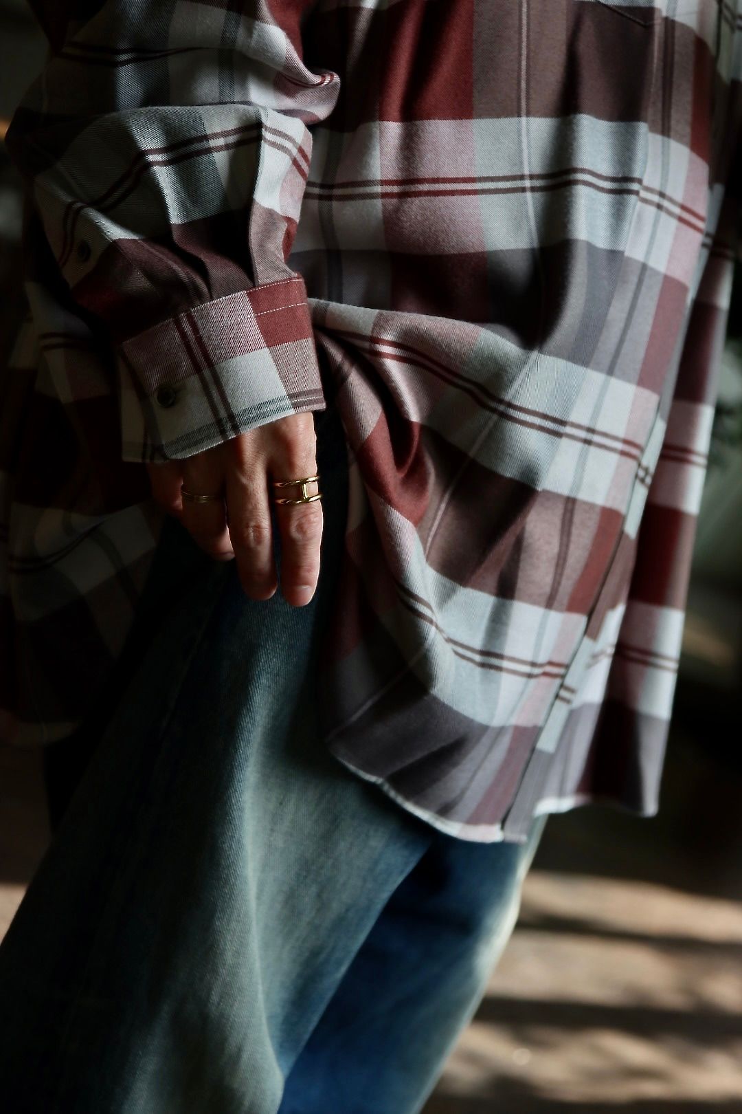 Graphpaper - グラフペーパー / VISCOSE CHECK OVERSIZED B.D.