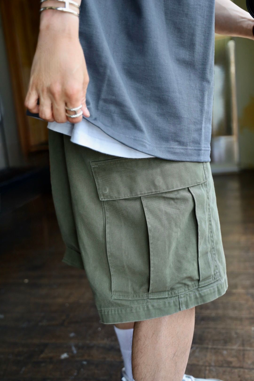 グラフペーパー Heavy Weight S/S Oversized Tee(GRAY)