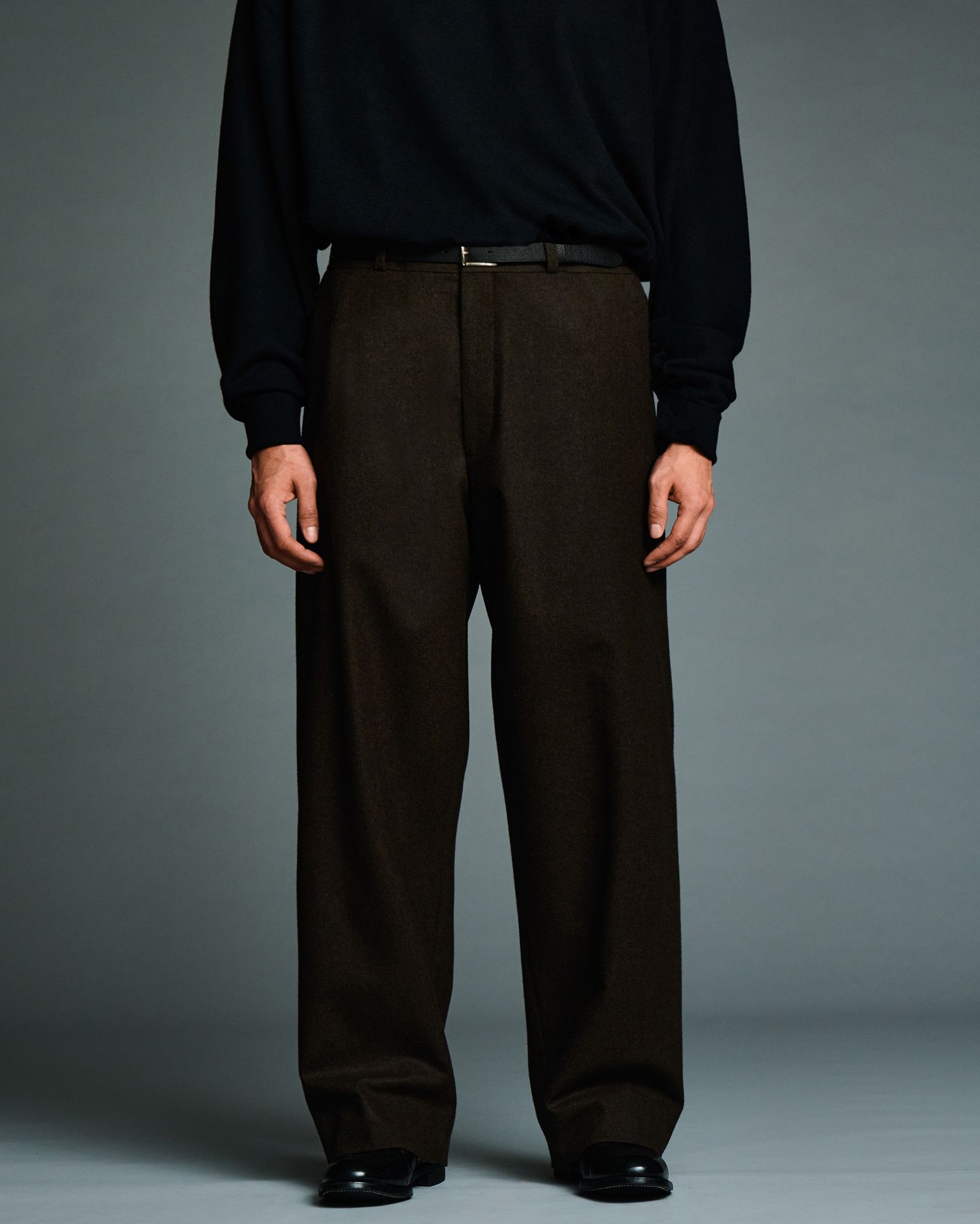 アプレッセ 2026 STYLE2 Wool Flannel Wide Trousers(26AAP-04-03)BROWN☆9月19日(土)発売！