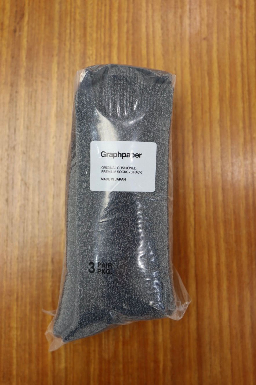 グラフペーパー 26SS 3-Pack Melange Socks(GU261-90289) CHARCOAL ☆1月31日(土)発売！