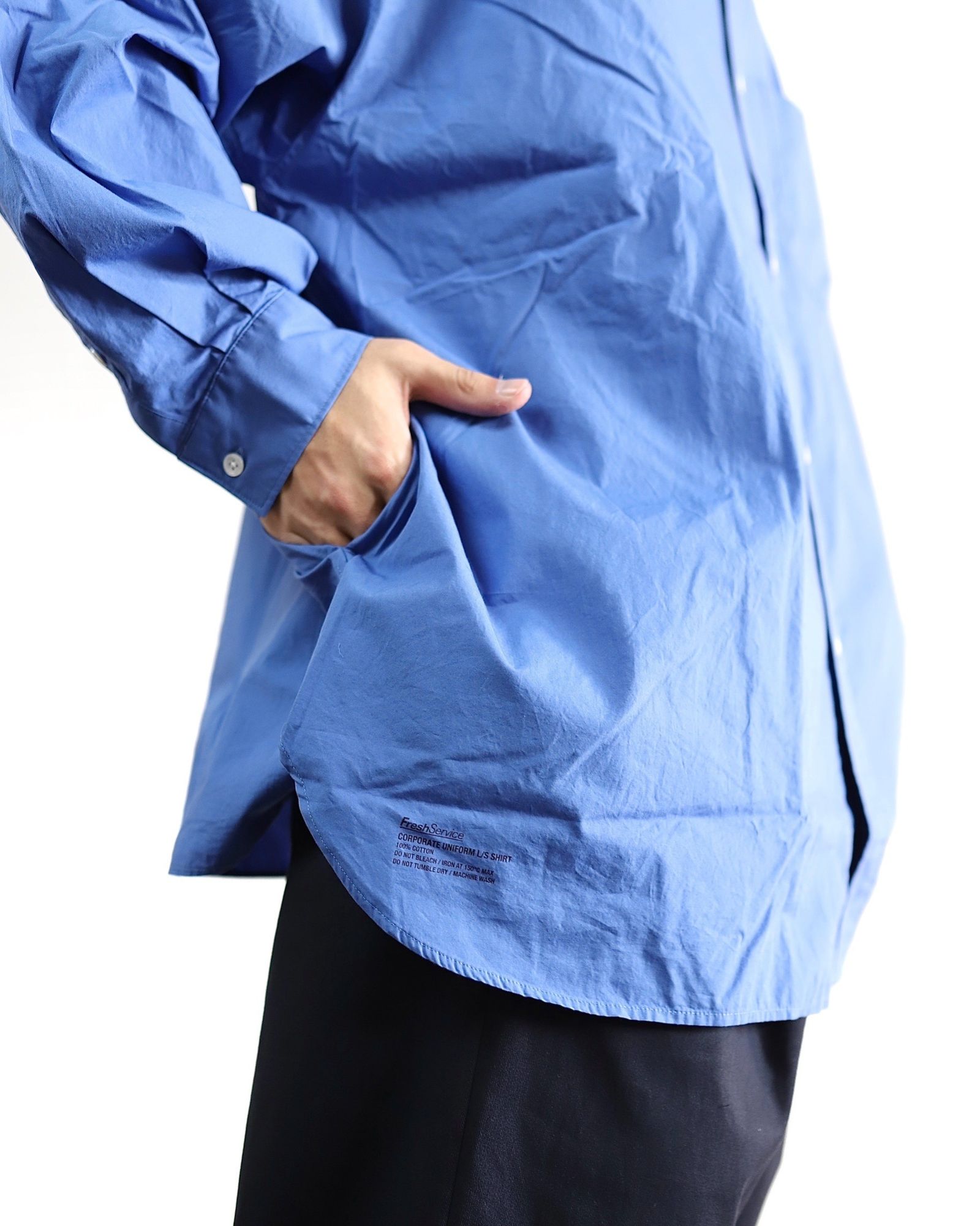 FreshService 24SS CORPORATE UNIFORM L/S SHIRT(BLUE) style 2024.3.8