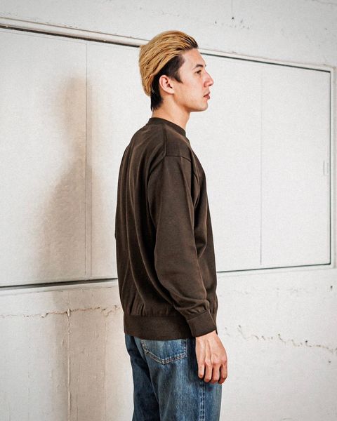 A.PRESSE Cotton knit L/S T-Shirt (OLIVE)スタイル 2月8日(土)新作発売！