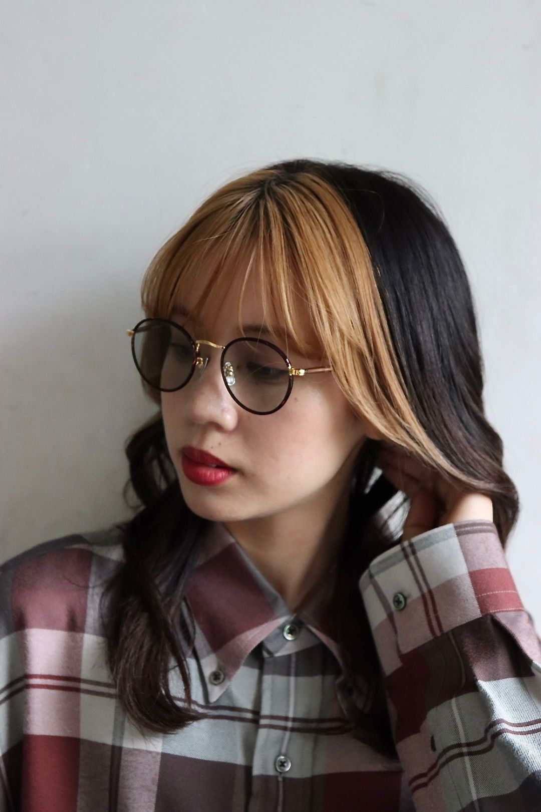 ノチノオプティカル KYOKUSUI NOCHINO-N5 #3 RICH AMBER & GOLD × GREY GREEN (調光モデル)