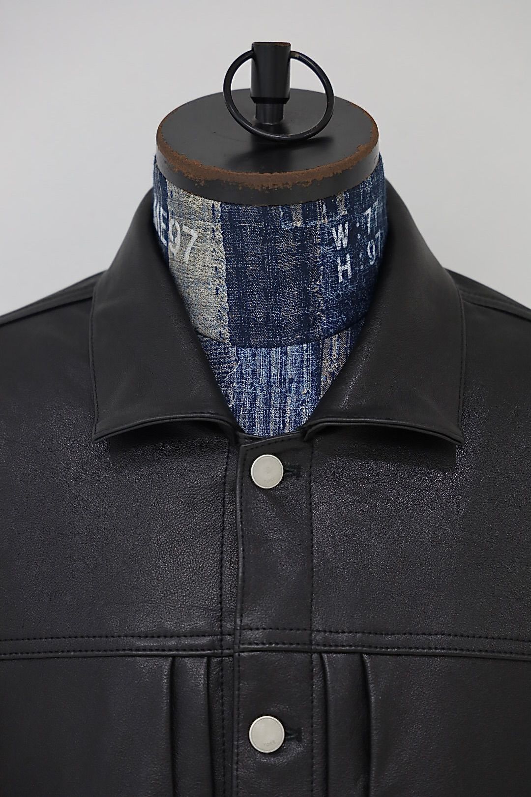 YOKE 26FW Leather Trucker Jacket(YK26FW01305B)Black