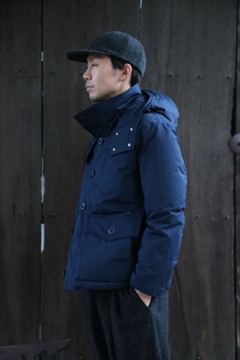 COMME des GARCONS HOMME 綿ナイロンウェザー×綿コーデュロイブルゾン"NAVY"Style.2020.10.31.