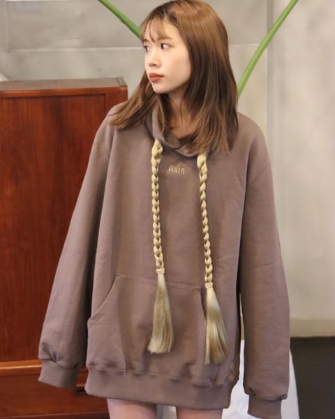 doublet 2023ss 新作HOODIE WITH BRAIDS HAIR style.2023.1.14