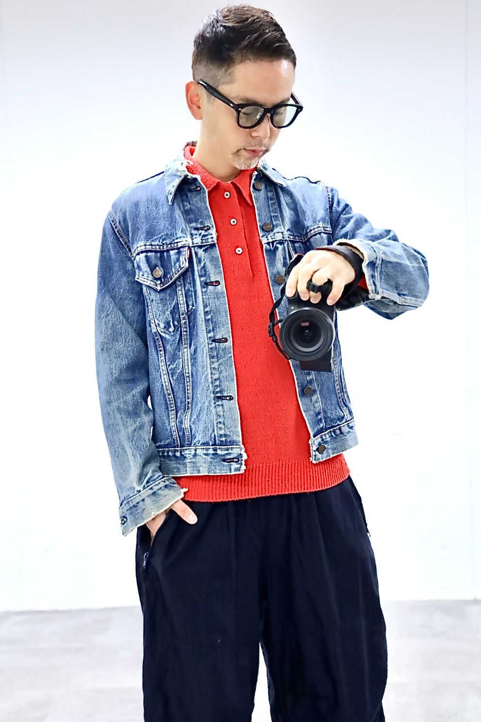 アプレッセ 2026 STYLE1 Washed Silk Nep Polo Shirt(26SAP-03-09)RED☆1月10日(土)発売！