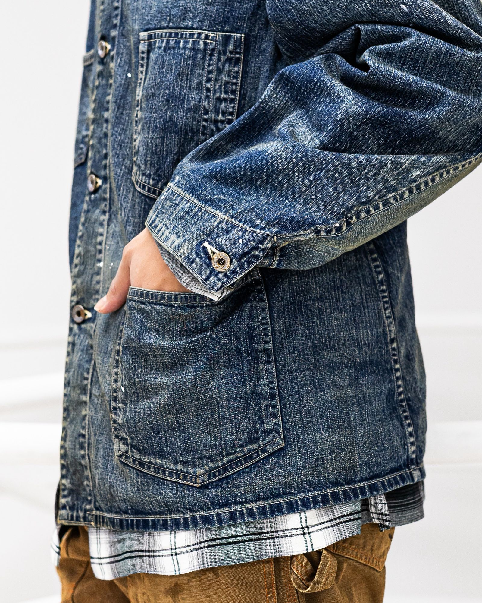 BOWWOW HERITAGE DENIM CHORE COAT AGED 新作発売！