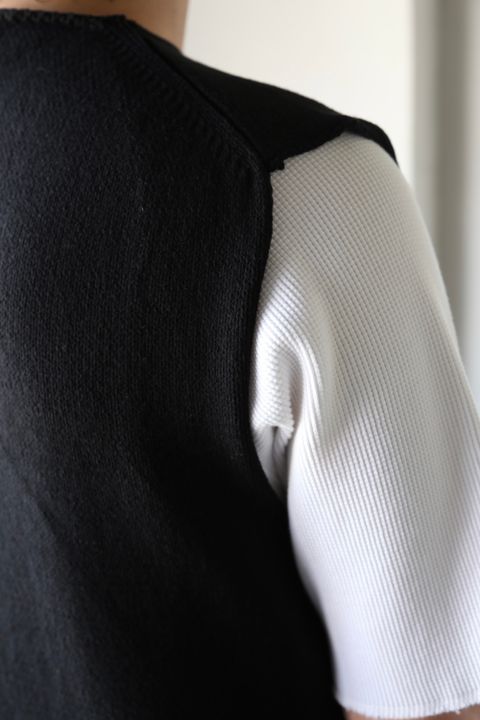 MATSUFUJI Modified Farmers Knit Vest style.2021.1.16.