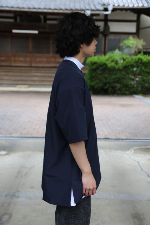 COMME des GARCONS HOMME HOMMEエステルナイロンツイルポケット半袖シャツ(HG-T020-051) style. 2021.05.17.