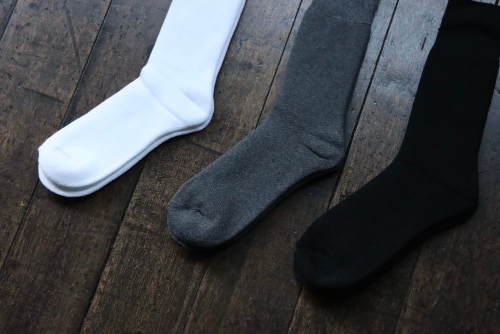 グラフペーパー 3パックソックス Graphpaper 3-Pack Socks (MONOTONE)