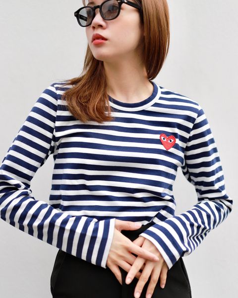 プレイ コムデギャルソン 新作Striped T-Shirt style.2023.3.19