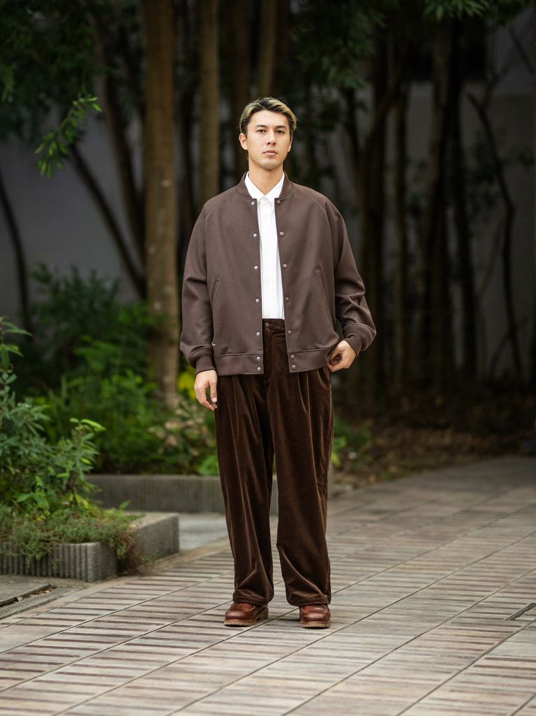 FreshService DOWN FABRIC VARSITY JACKET(BROWN)10月24日(土)新作発売！