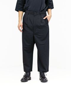 コムデギャルソンオム26SS ウールポプリン1タックパンツ(HQ-P102-051)BLACK☆2月6日(金)発売！