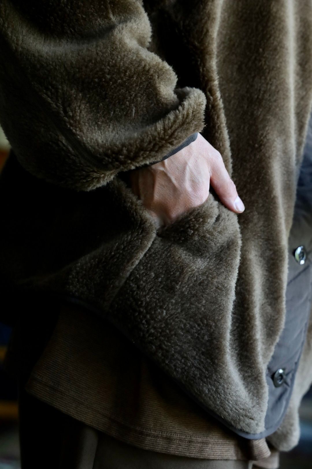 グラフペーパー Wool Boa Liner Blouson(GU263-30341)BROWN☆10月17日(土)発売！